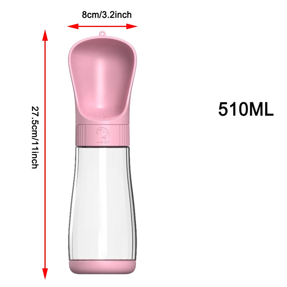 550ML Fold Dog Water Bottle Twist Open PET Portable Dog Drinking Bowl Traveling Outside Feeding Walk A dog Puppy Water Bottle