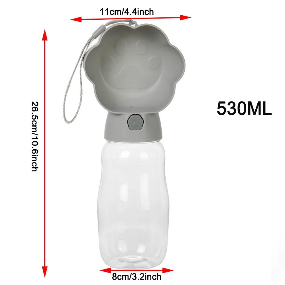 550ML Fold Dog Water Bottle Twist Open PET Portable Dog Drinking Bowl Traveling Outside Feeding Walk A dog Puppy Water Bottle