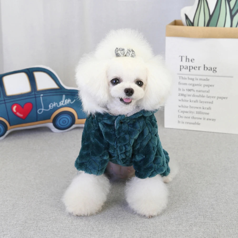 Winter Dog Clothes Warm Pet Dog Jacket Letter Printing Puppy Coat Chihuahua Clothing Hoodies For Small Medium Dogs Outfit S-2XL