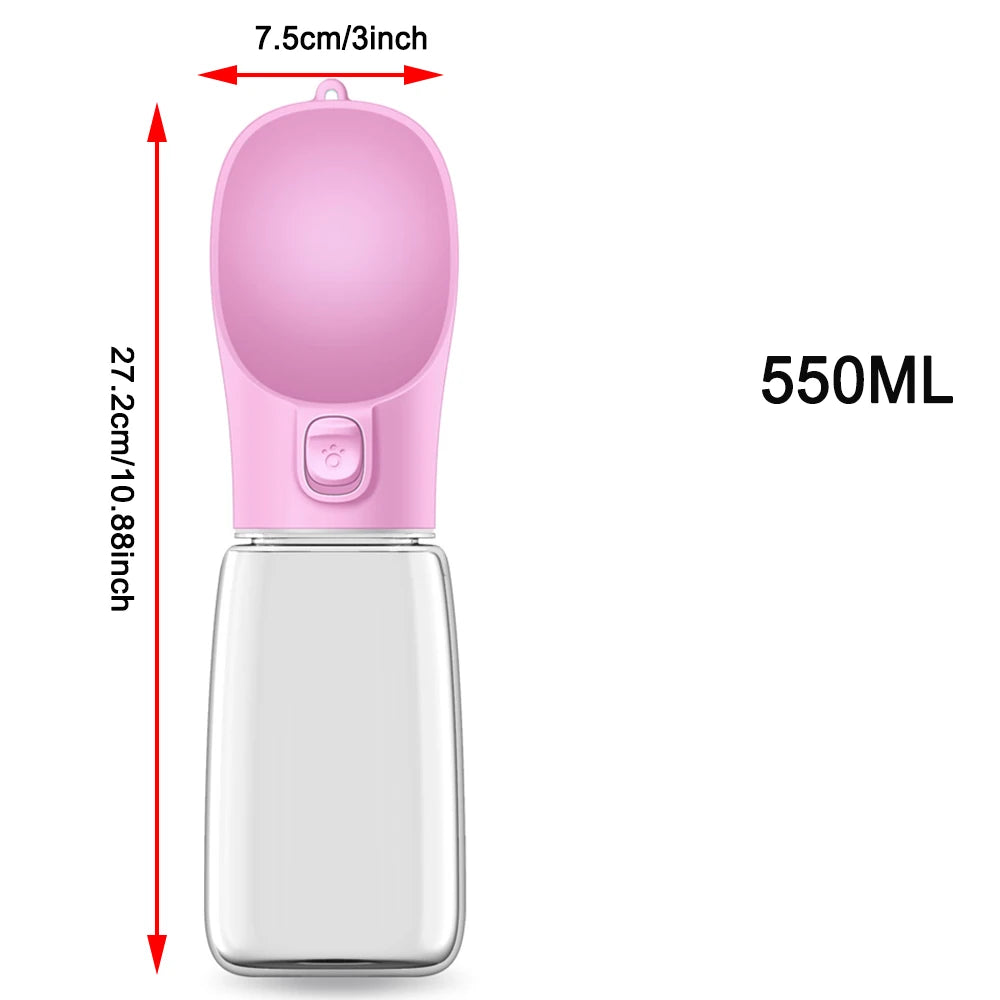 550ML Fold Dog Water Bottle Twist Open PET Portable Dog Drinking Bowl Traveling Outside Feeding Walk A dog Puppy Water Bottle