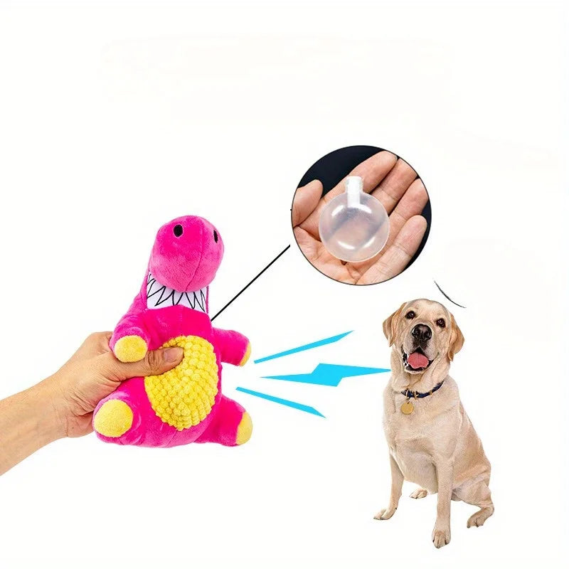 1PC Smiling Dinosaur Dog Plush Toy, Interactive Tooth Cleaning Pet Supplies, Dog Plush Toy, Dog Training Companion Pet Supplies