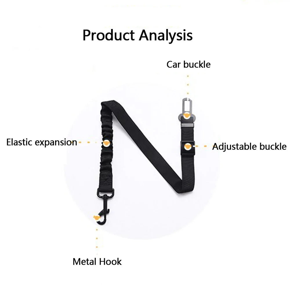 Advanced Dog Car Seat Belt Pet Dog Car Seat Nylon Material Seat Buckle Adjustable Length Suitable for Any Pet Dog Traction Rope