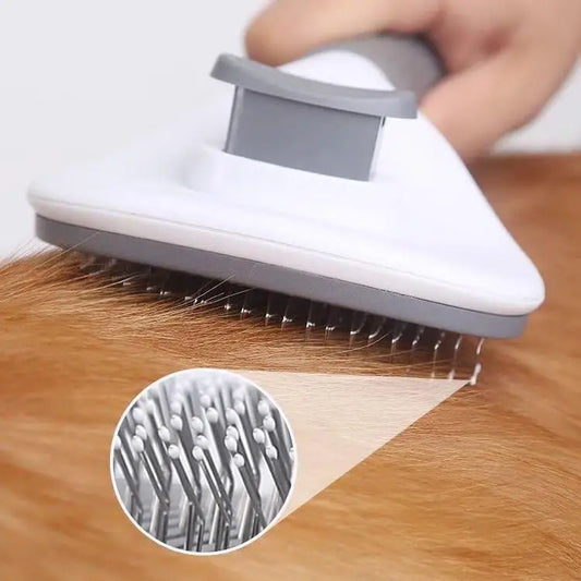 1pc Cat Comb & Dog Grooming Tool - One-Click Hair Removal Comb for Effective Pet Hair Cleaning & Shedding Control