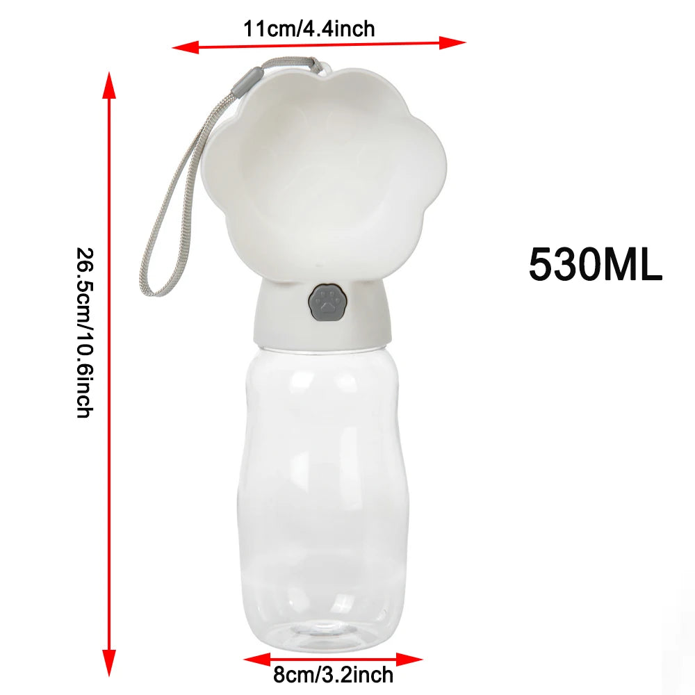 550ML Fold Dog Water Bottle Twist Open PET Portable Dog Drinking Bowl Traveling Outside Feeding Walk A dog Puppy Water Bottle