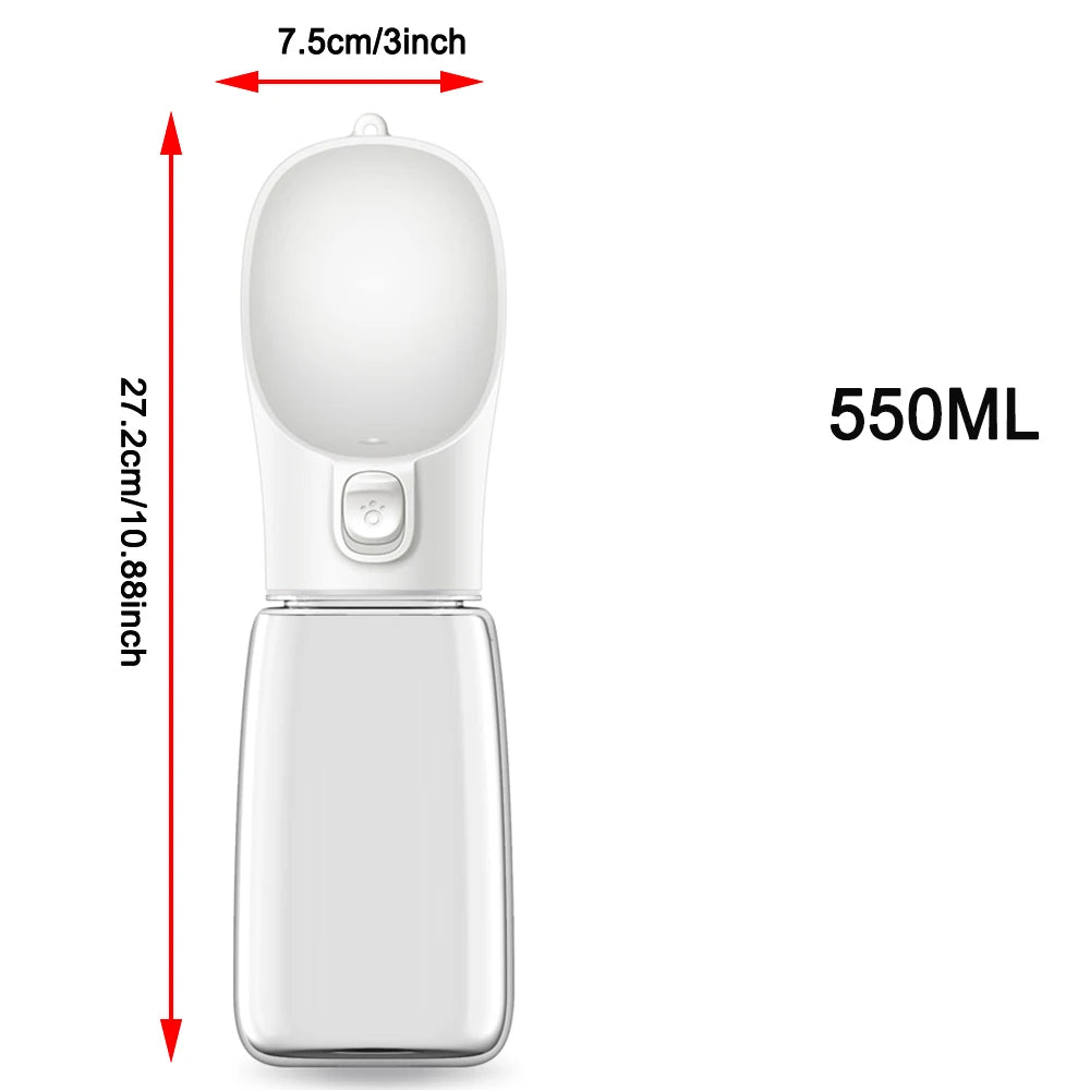 550ML Fold Dog Water Bottle Twist Open PET Portable Dog Drinking Bowl Traveling Outside Feeding Walk A dog Puppy Water Bottle