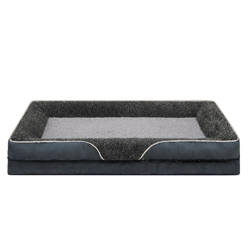 An oversized dog bed removable washable for all seasons, pet bed sofa, comfortable and soft cat sofa bed with raised edges,