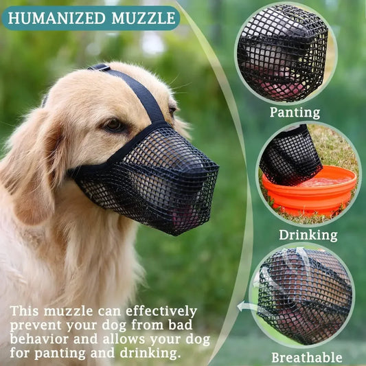 1PC Anti licking and anti biting dog mouth cover Pet mask Breathable drinking water adjustable dog mouth special Dog mouth cover